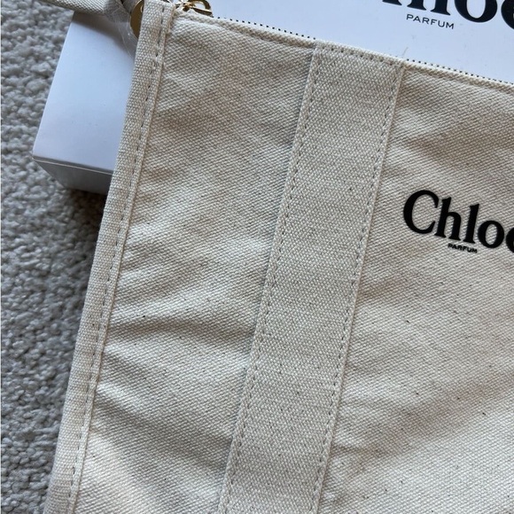 CHLOE Cream Quilted Cosmetic Bag - Picture 5 of 6